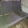 Folding bench seat with seat belts for van etc