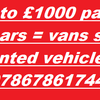WANTED ALL SCRAP CARS AND VANS IN HUDDERSFIELD/YORKSHIRE TEL 07867861744  TEL 07867861744
