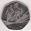 Olympic 50p TRIATHLON Coin