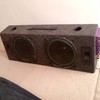 speaker box,2 subs with 100w amp
