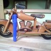 Model, American Indian Motorcycle in Wood