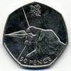 Archery Olympic 50p Coin