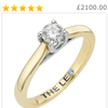 Leo 18ct yellow & white gold 1/3 carat I-SI2 diamond ring