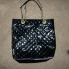 quilted bag with leopard printlining
