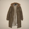 womans khaki golddigga long coat size M/L