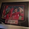 Steven Gerrard hand signed photo in frame.champions league winner picture