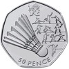 Badminton Olympic 50p Coin