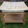 ANTIQUE BUTCHERS BLOCK CHOPPING BOARD/TABLE INDUSTRIAL PRIMITIVE