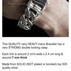Men's bracelet silver biker