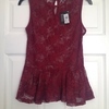 BNWT Red Lace Top