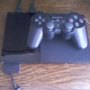 Sony PlayStation 2 slim in black with 8mb memory card, controller and sonic mega collection