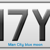 Man City blue moon cherished number plate