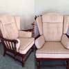 Pair of Ercol high back armchairs