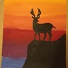 A3 Oil Painting  - Deer