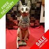 Large Pharaonic ornament decoration 14" tall Egyptian Cat hieroglyphics Wiccan 1