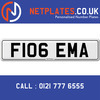 F106 EMA Registration Number Private Plate Cherished Number Car Registration Personalised Plate