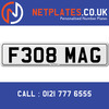 F308 MAG Registration Number Private Plate Cherished Number Car Registration Personalised Plate