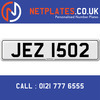 JEZ 1502 Registration Number Private Plate Cherished Number Car Registration Personalised Plate