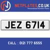 JEZ 6714 Registration Number Private Plate Cherished Number Car Registration Personalised Plate