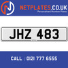 JHZ 483 Registration Number Private Plate Cherished Number Car Registration Personalised Plate