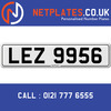 LEZ 9956 Registration Number Private Plate Cherished Number Car Registration Personalised Plate