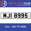 MJI 8995 Registration Number Private Plate Cherished Number Car Registration Personalised Plate