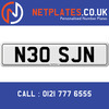 N30 SJN Registration Number Private Plate Cherished Number Car Registration Personalised Plate