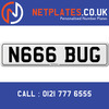 N666 BUG Registration Number Private Plate Cherished Number Car Registration Personalised Plate