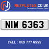 NIW 6363 Registration Number Private Plate Cherished Number Car Registration Personalised Plate