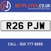 R26 PJW Registration Number Private Plate Cherished Number Car Registration Personalised Plate