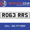 RO63 RRS Registration Number Private Plate Cherished Number Car Registration Personalised Plate