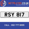 RSY 817 Registration Number Private Plate Cherished Number Car Registration Personalised Plate