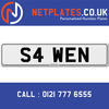 S4 WEN Registration Number Private Plate Cherished Number Car Registration Personalised Plate