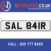 SAL 841R Registration Number Private Plate Cherished Number Car Registration Personalised Plate