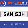 SAM 53H Registration Number Private Plate Cherished Number Car Registration Personalised Plate