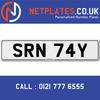 SRN 74Y Registration Number Private Plate Cherished Number Car Registration Personalised Plate