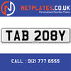 TAB 208Y Registration Number Private Plate Cherished Number Car Registration Personalised Plate