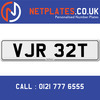 VJR 32T Registration Number Private Plate Cherished Number Car Registration Personalised Plate