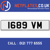 1689 VM Registration Number Private Plate Cherished Number Car Registration Personalised Plate