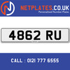4862 RU Registration Number Private Plate Cherished Number Car Registration Personalised Plate