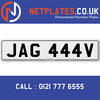 JAG 444V Registration Number Private Plate Cherished Number Car Registration Personalised Plate