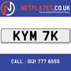KYM 7K Registration Number Private Plate Cherished Number Car Registration Personalised Plate