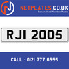 RJI 2005 Registration Number Private Plate Cherished Number Car Registration Personalised Plate
