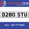 D280 STU Registration Number Private Plate Cherished Number Car Registration Personalised Plate
