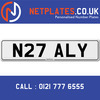 N27 ALY Registration Number Private Plate Cherished Number Car Registration Personalised Plate