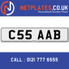 C55 AAB Registration Number Private Plate Cherished Number Car Registration Personalised Plate