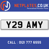 Y29 AMY Registration Number Private Plate Cherished Number Car Registration Personalised Plate