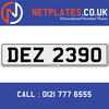 DEZ 2390 Registration Number Private Plate Cherished Number Car Registration Personalised Plate