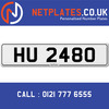 HU 2480 Registration Number Private Plate Cherished Number Car Registration Personalised Plate