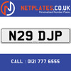 N29 DJP Registration Number Private Plate Cherished Number Car Registration Personalised Plate
